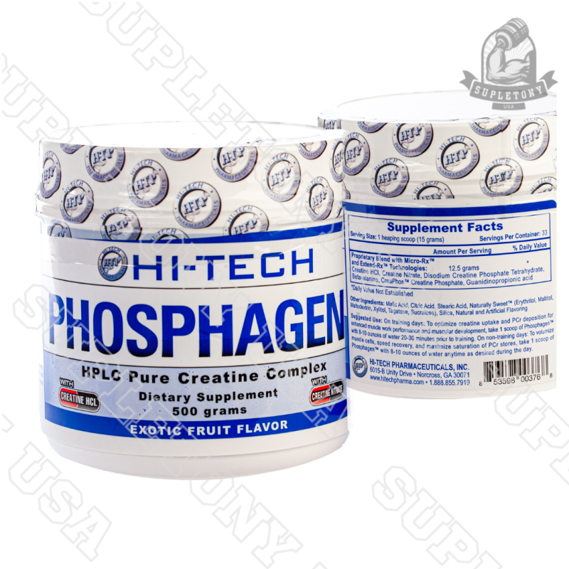 HI-TECH PHOSPHAGEN 500 G STACK KREATYNOWY Z AZOTEM POMPA KREATYNA USA